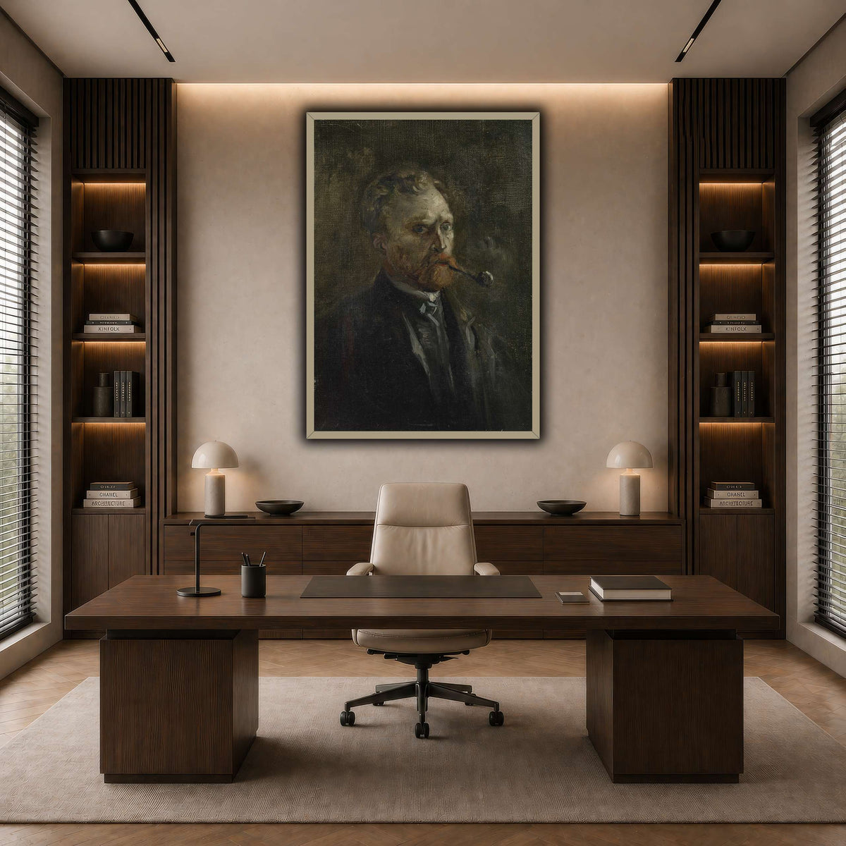 Zelfportret dark neutral-office