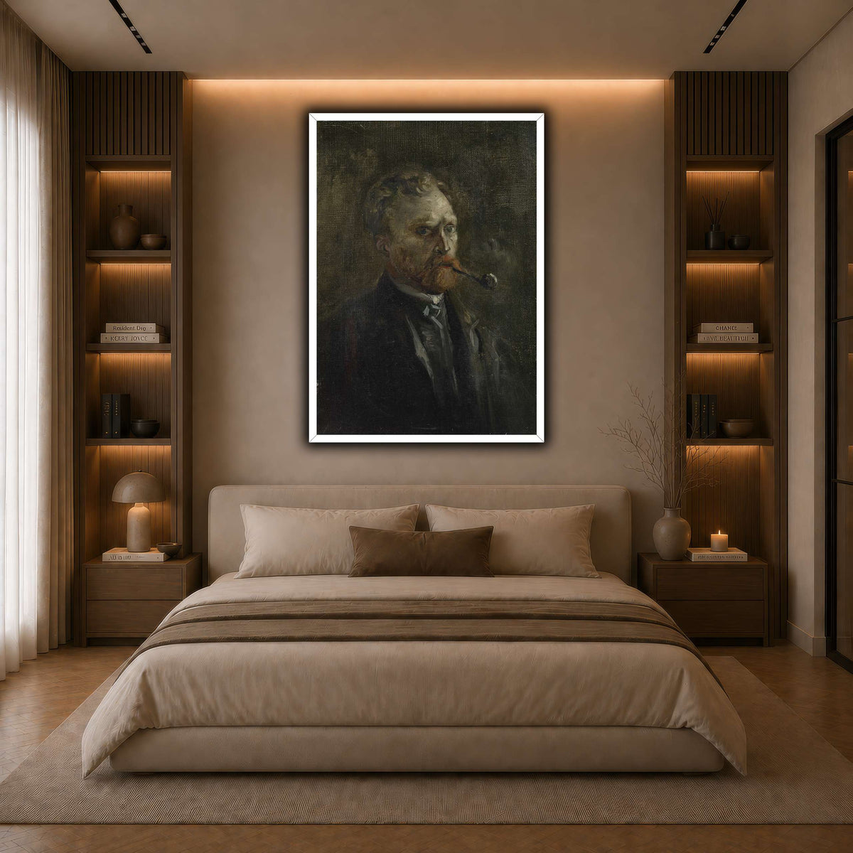 Zelfportret dark neutral-bedroom