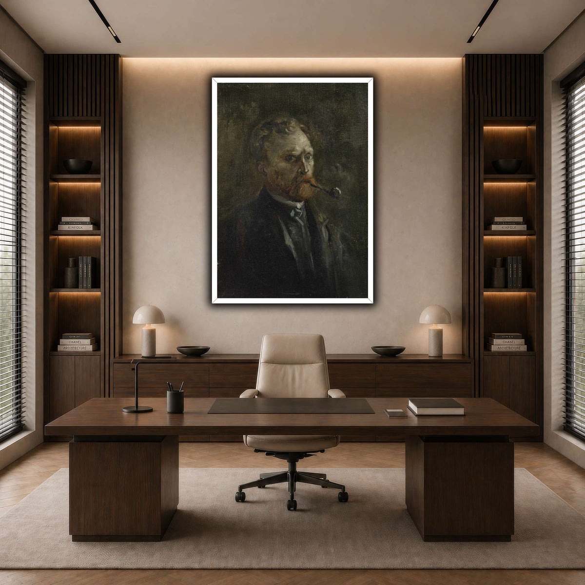 Zelfportret dark neutral-office