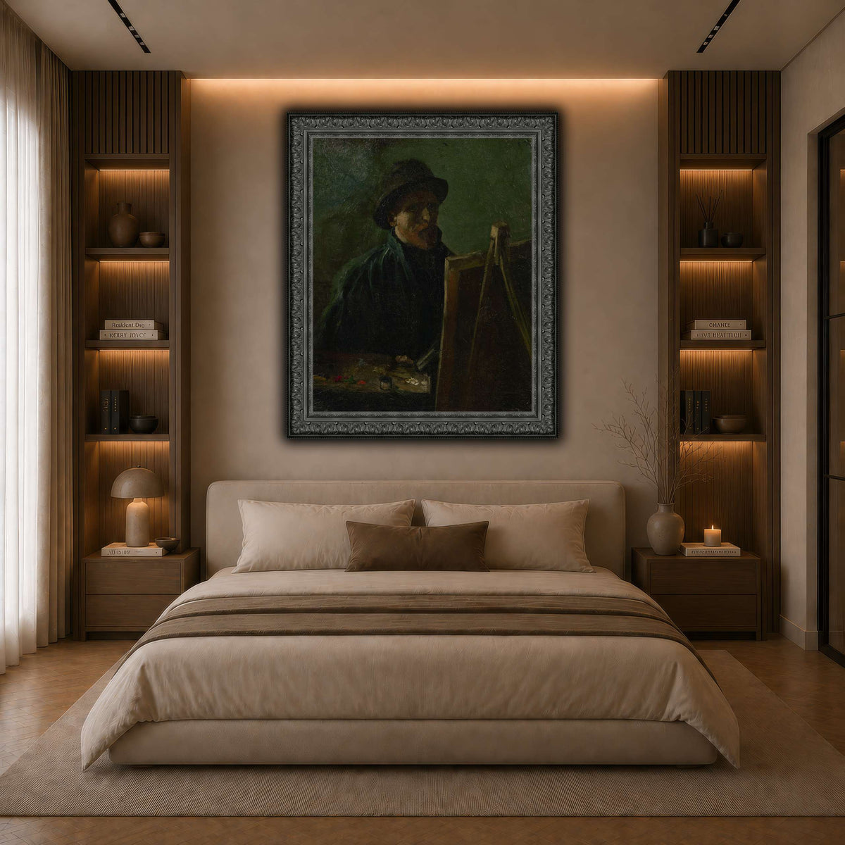 Zelfportret_als_schilder dark neutral-bedroom