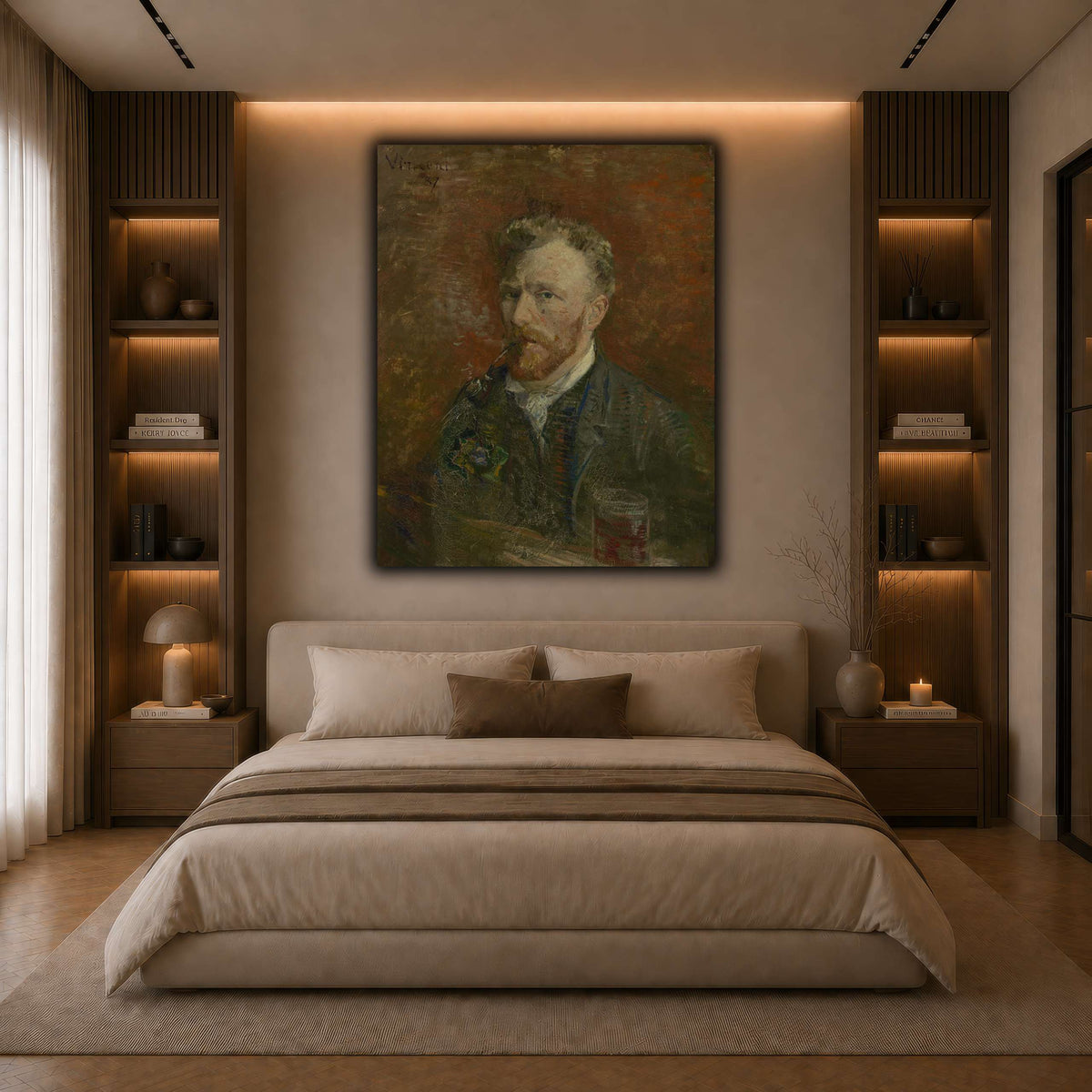 Zelfportret_met_glas dark neutral-bedroom