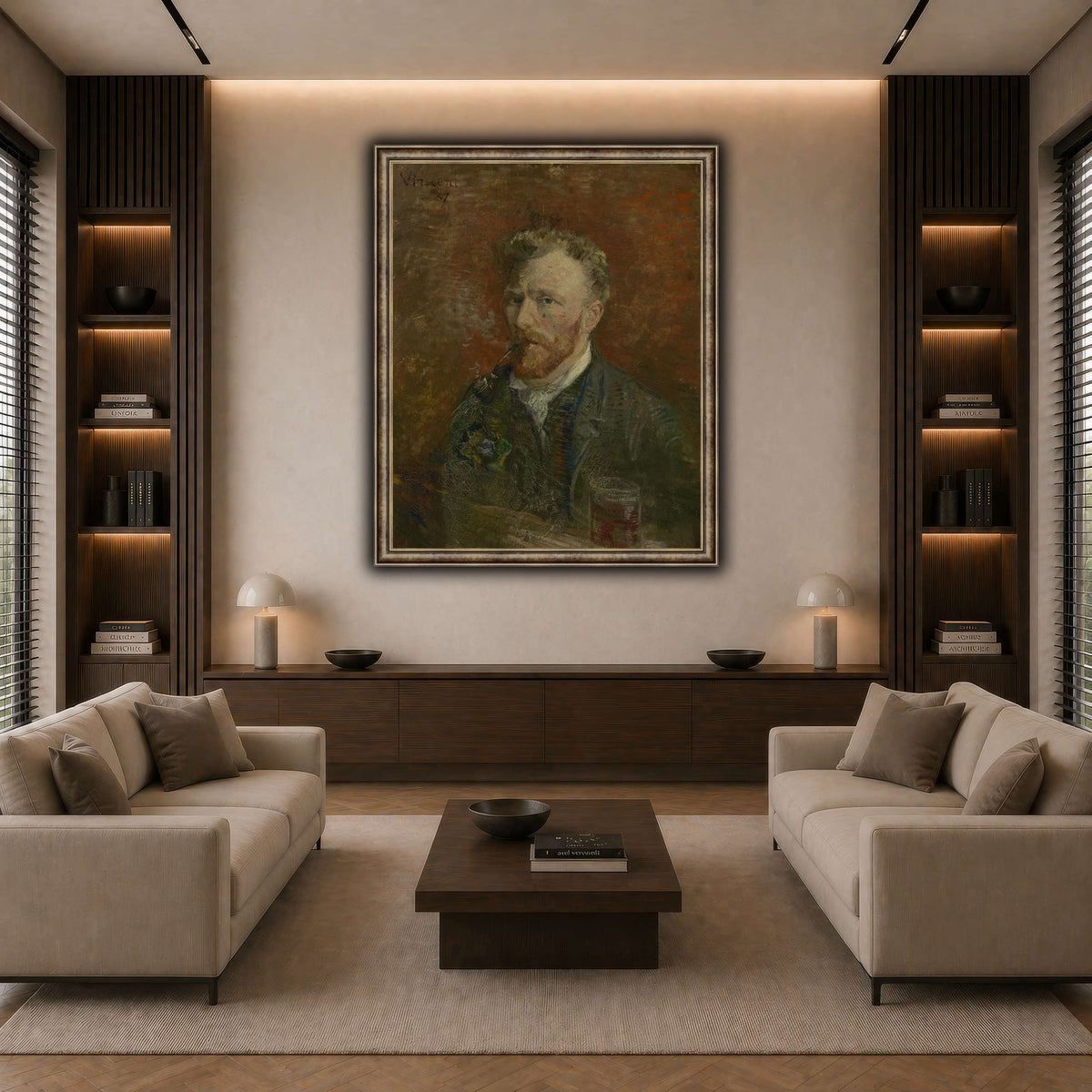 Zelfportret_met_glas dark neutral-living room