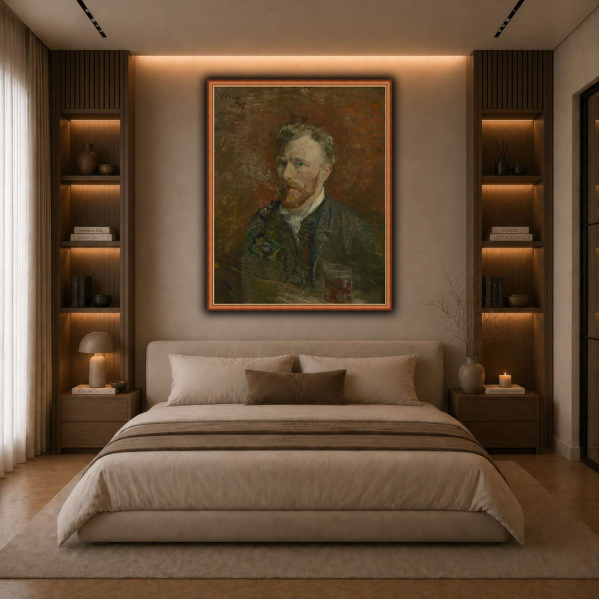 Zelfportret_met_glas dark neutral-bedroom