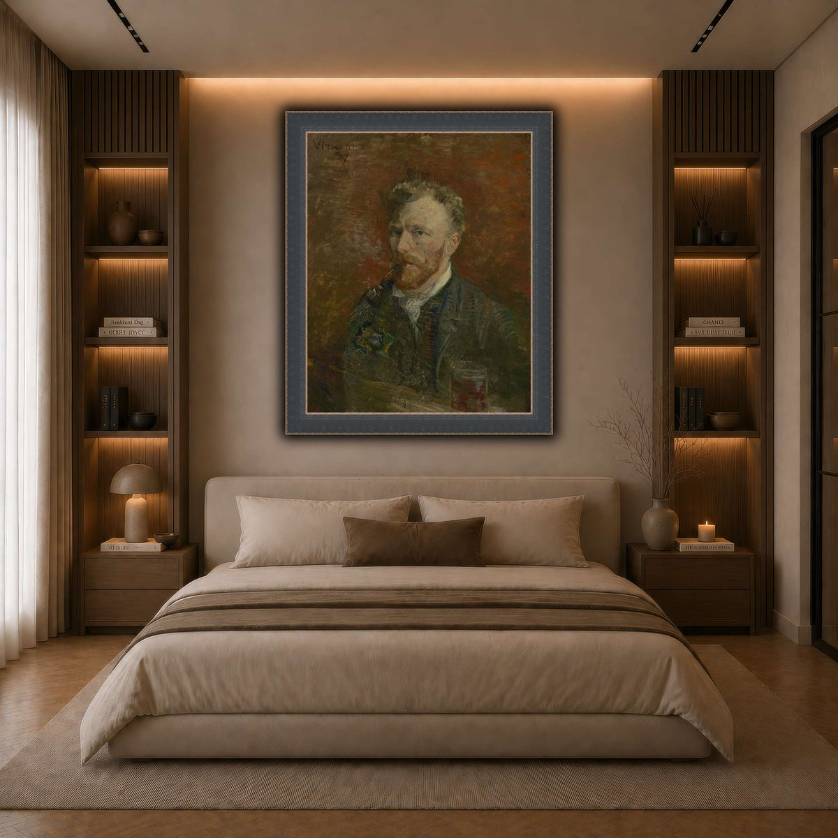 Zelfportret_met_glas dark neutral-bedroom