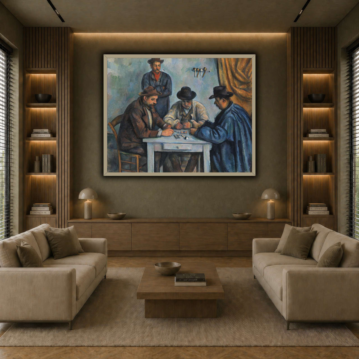card players _Paul_Cezanne earth-living room