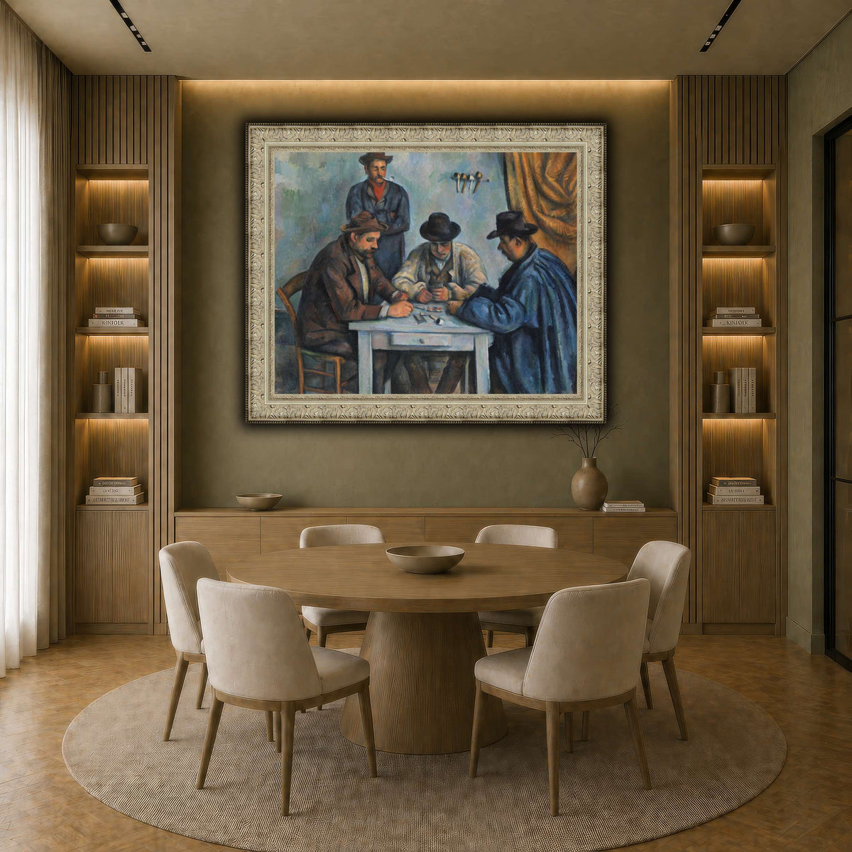 card players _Paul_Cezanne earth-dining room