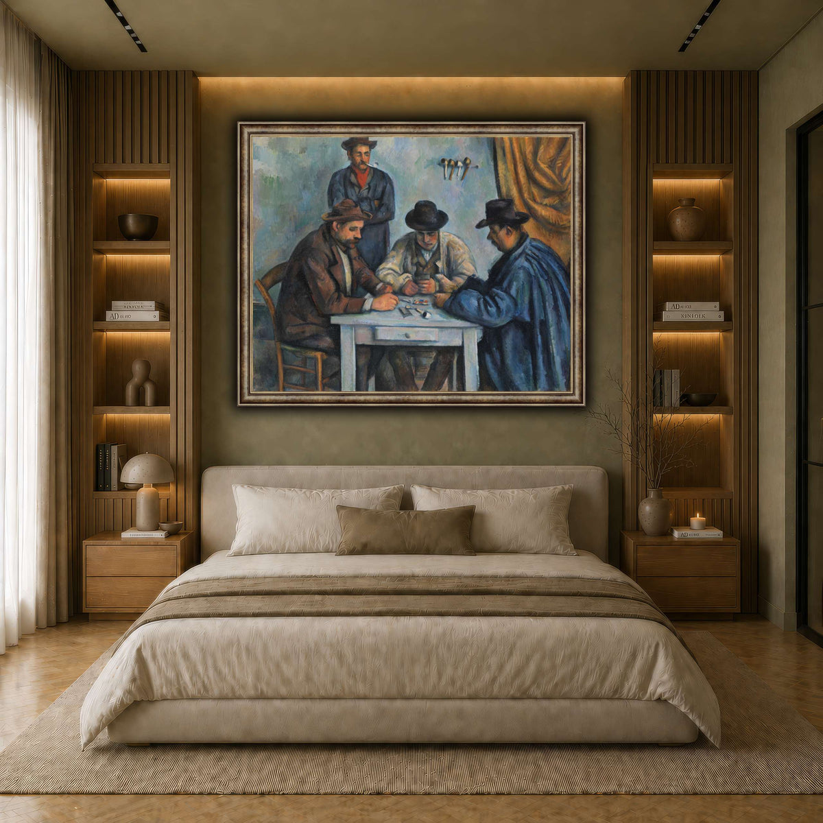 card players _Paul_Cezanne earth-bedroom