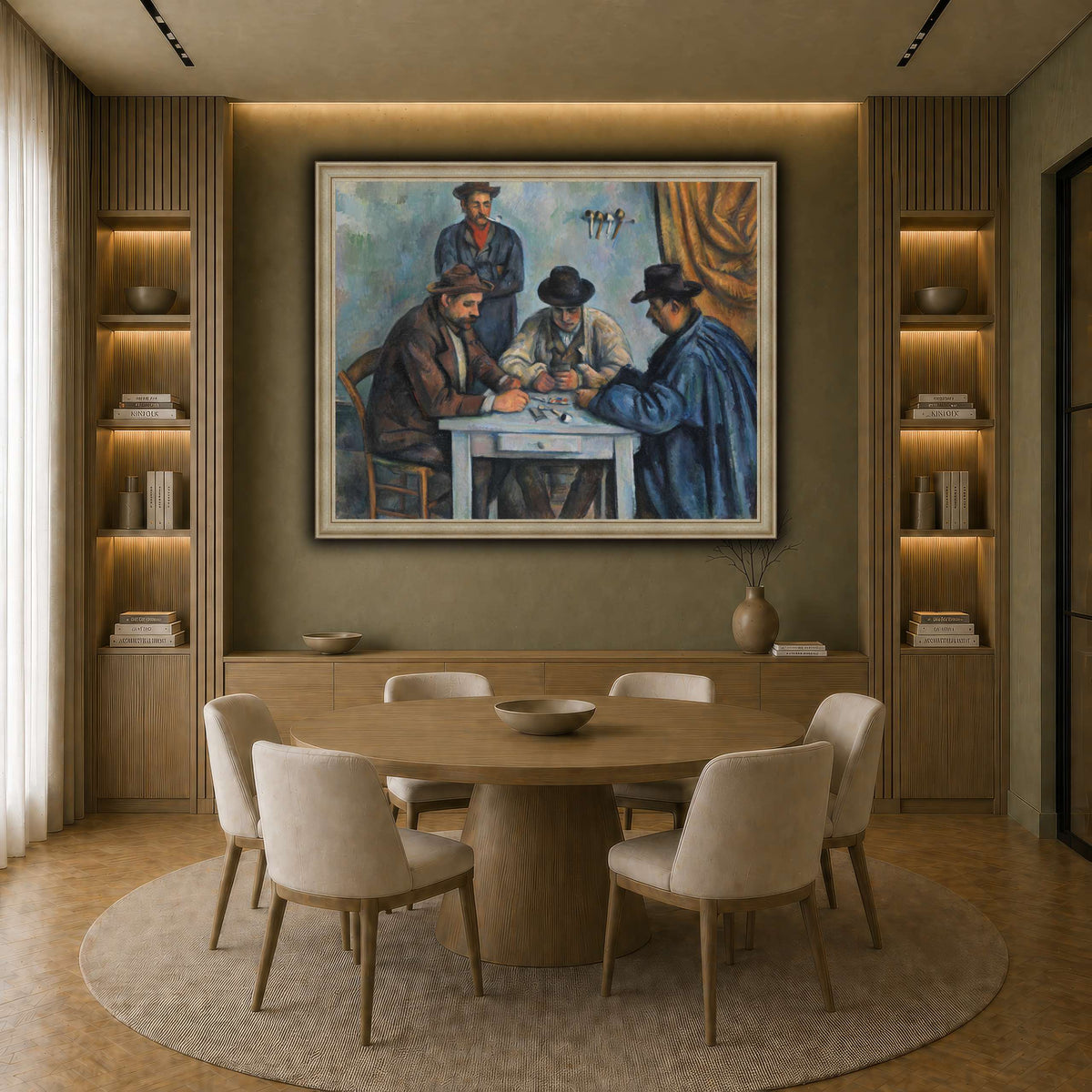 card players _Paul_Cezanne earth-dining room