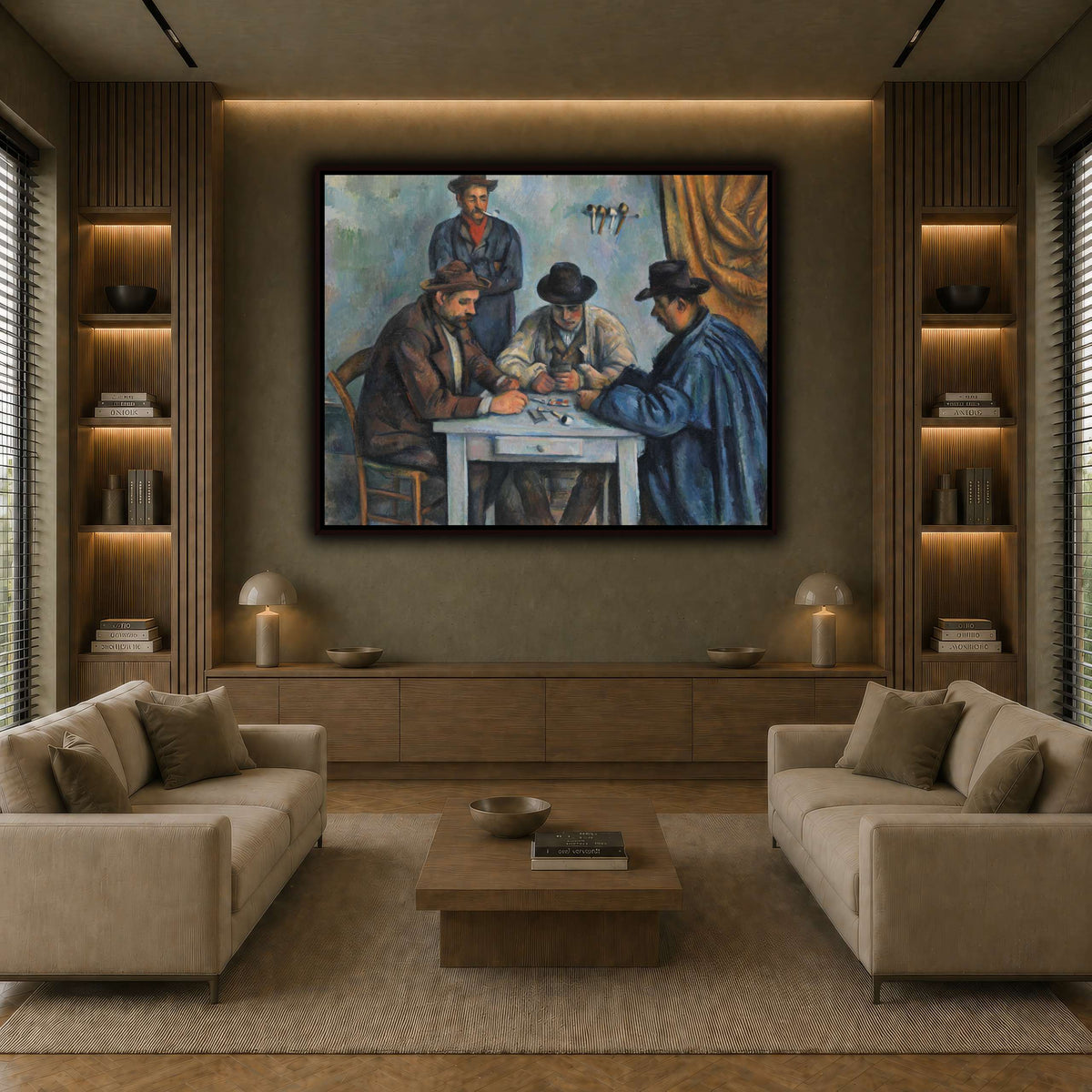 card players _Paul_Cezanne earth-living room