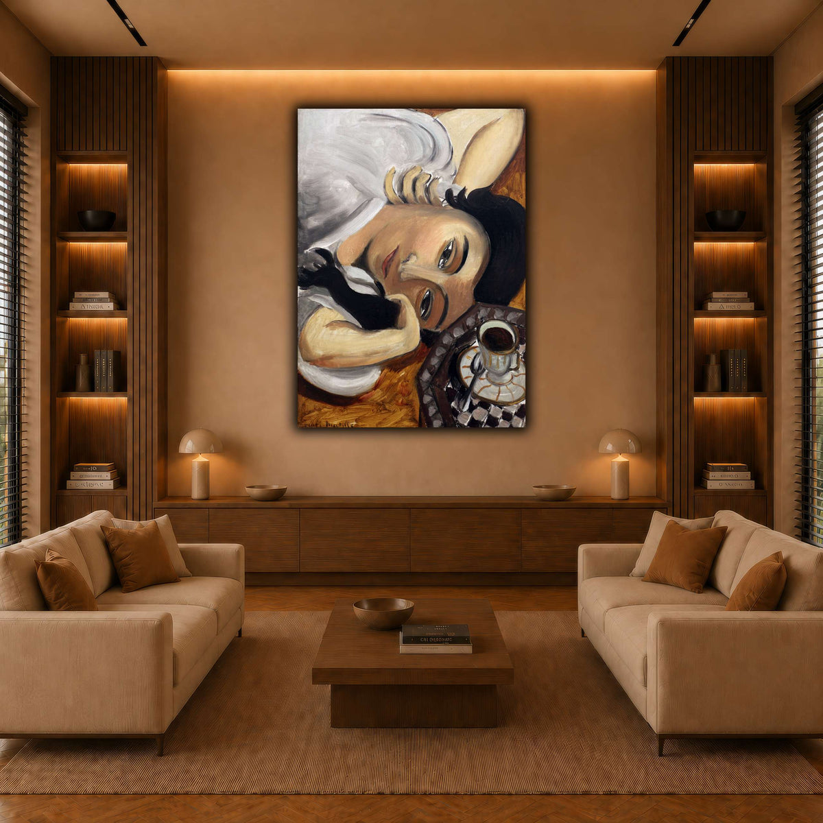 lorette_con_una_tazza_di_caffè_Henri_Matisse warm-living-room