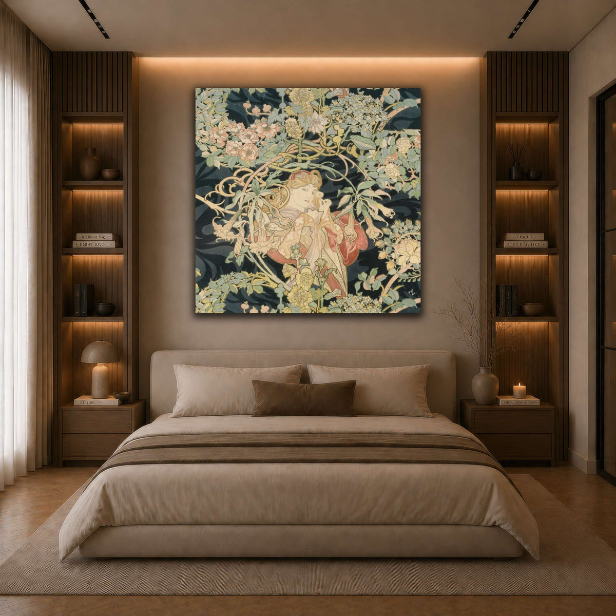 10_Alphonse_Mucha dark neutral-bedroom