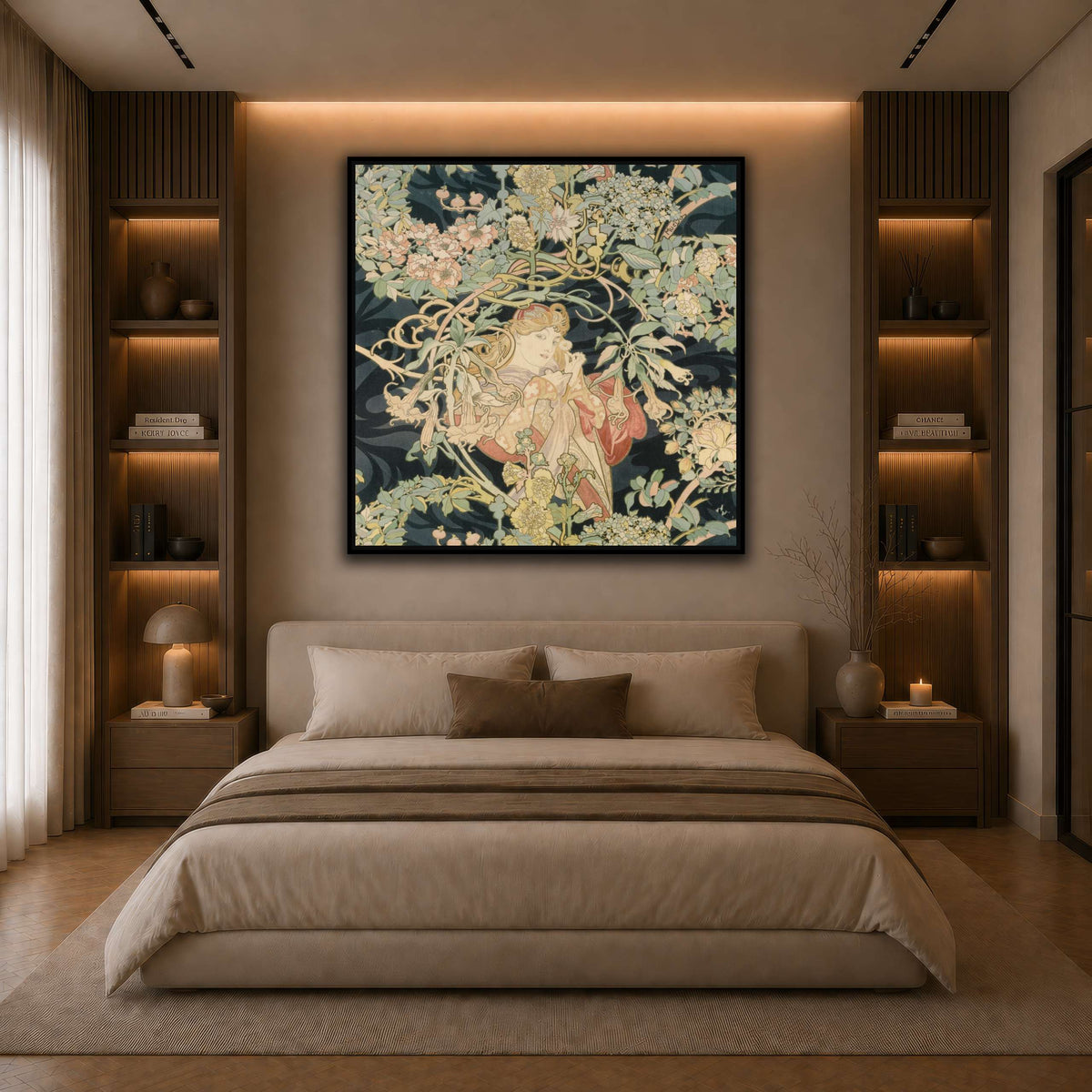 10_Alphonse_Mucha dark neutral-bedroom