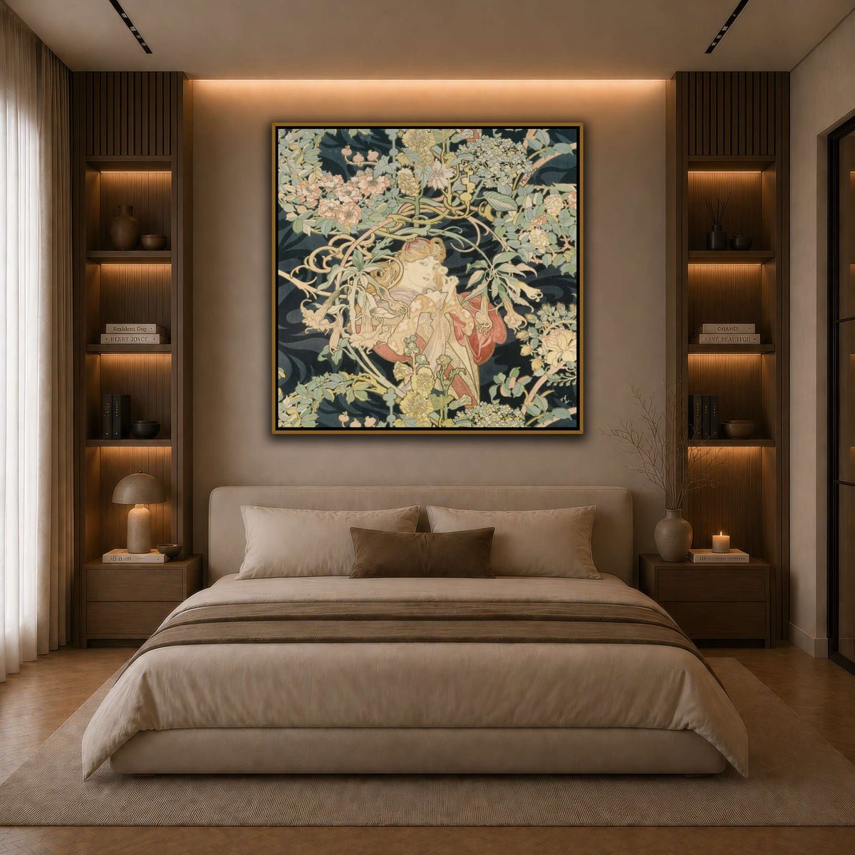 10_Alphonse_Mucha dark neutral-bedroom