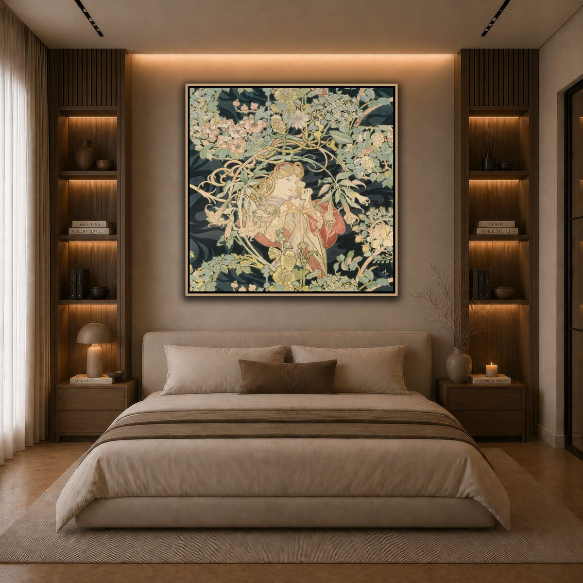 10_Alphonse_Mucha dark neutral-bedroom