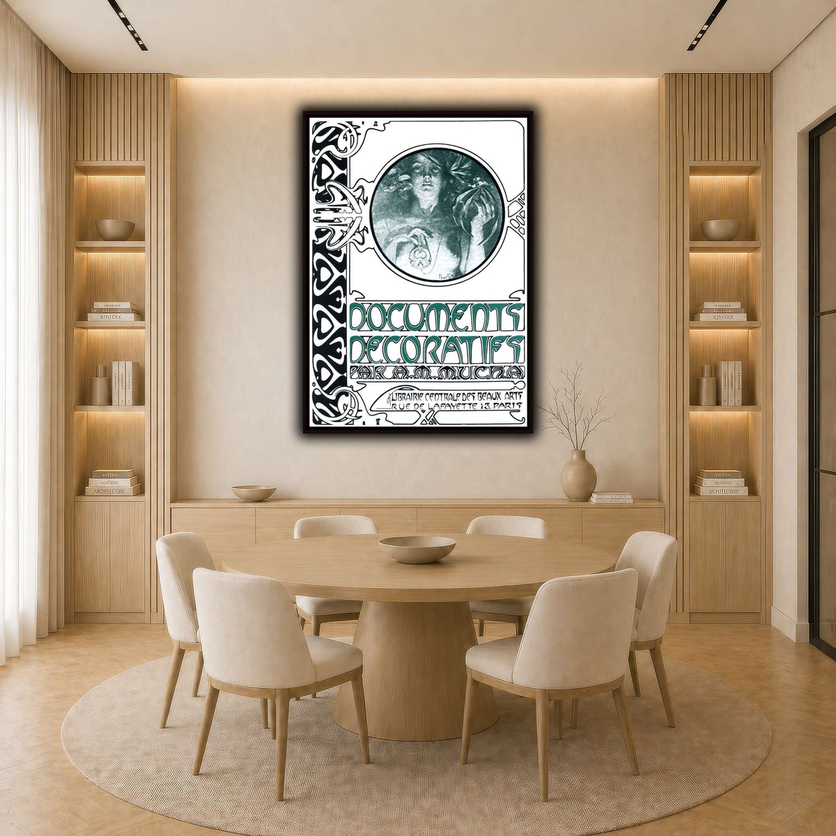 12_Alphonse_Mucha light neutral-dining room