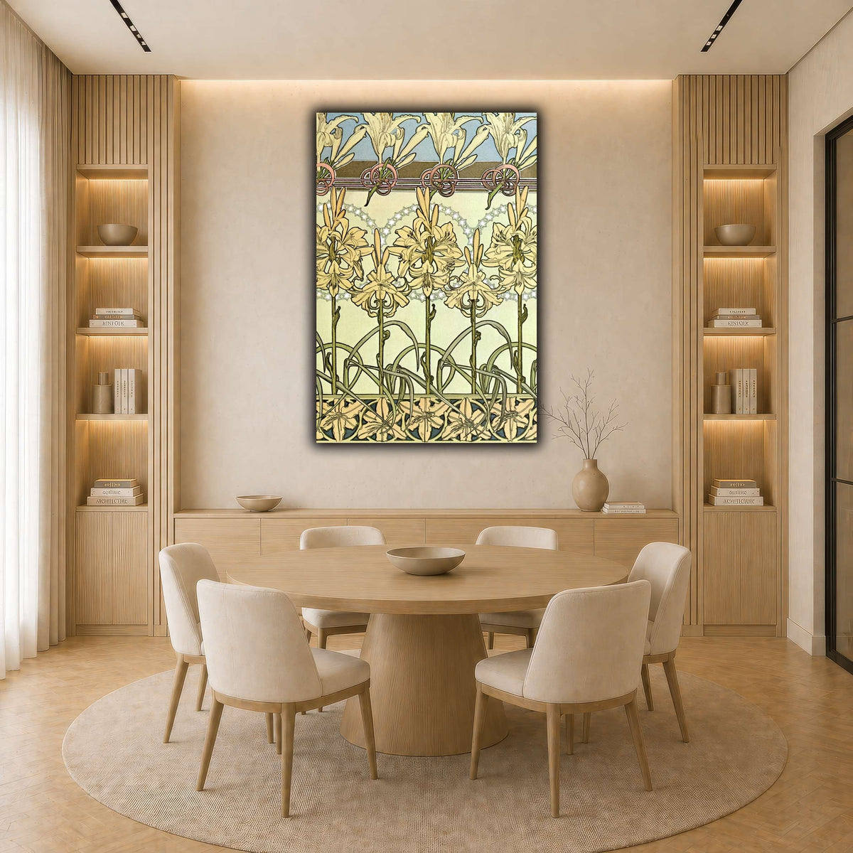 16_Alphonse_Mucha light neutral-dining room