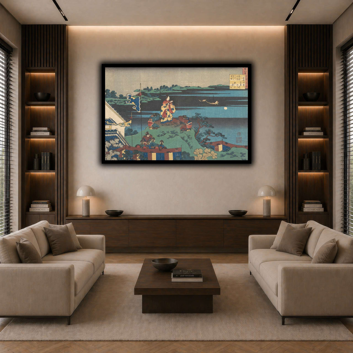 16_Katsushika Hokusai  dark neutral-living room