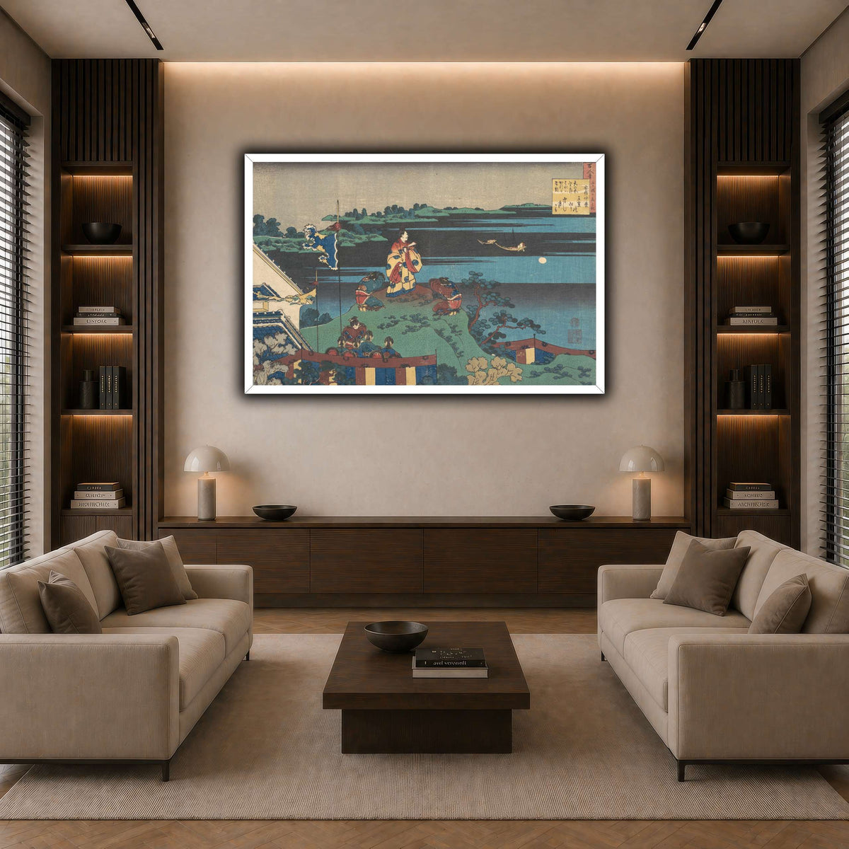 16_Katsushika Hokusai  dark neutral-living room