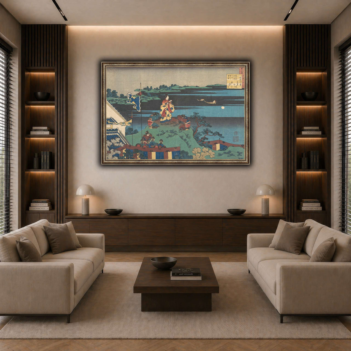16_Katsushika Hokusai  dark neutral-living room