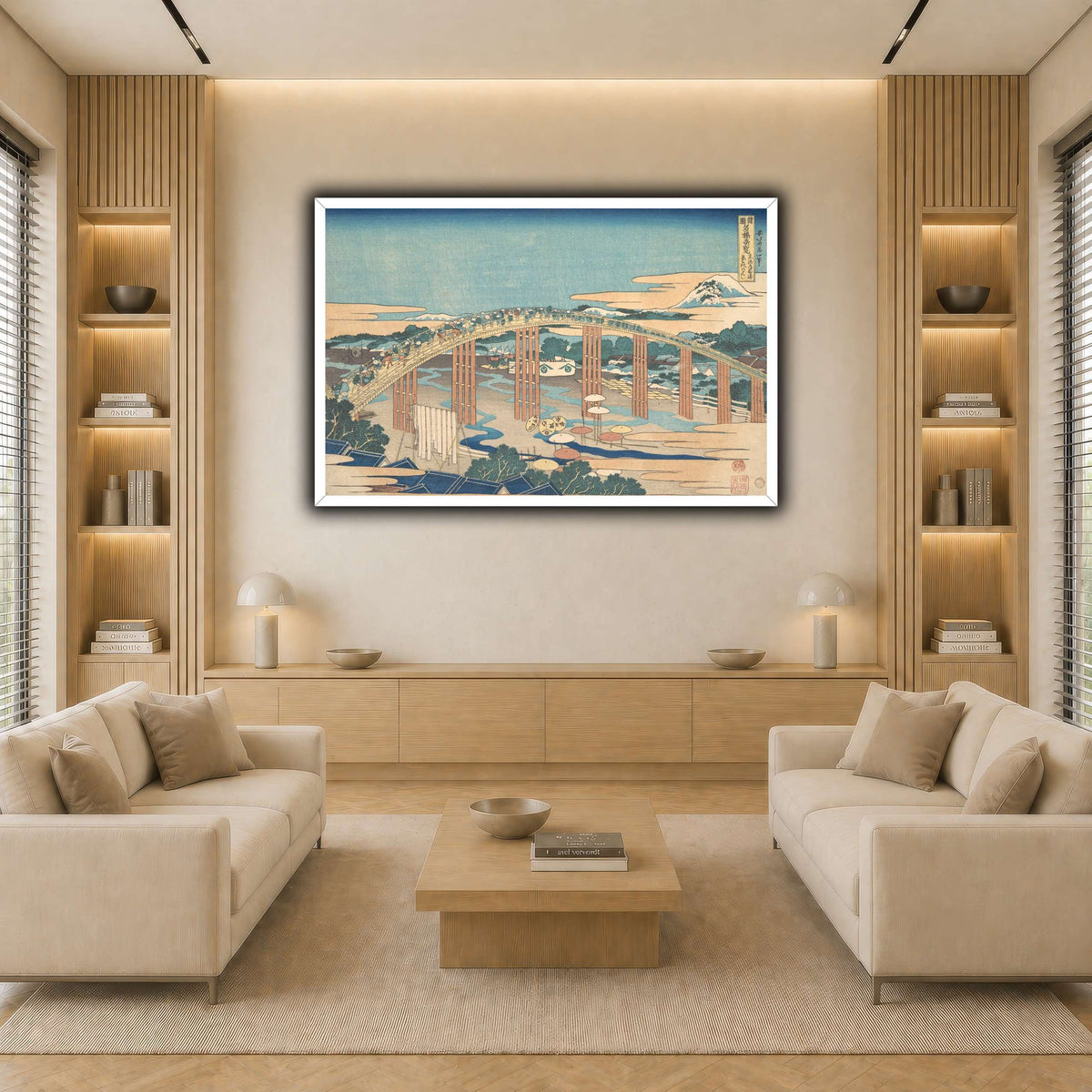 17_Katsushika Hokusai  light neutral-living room