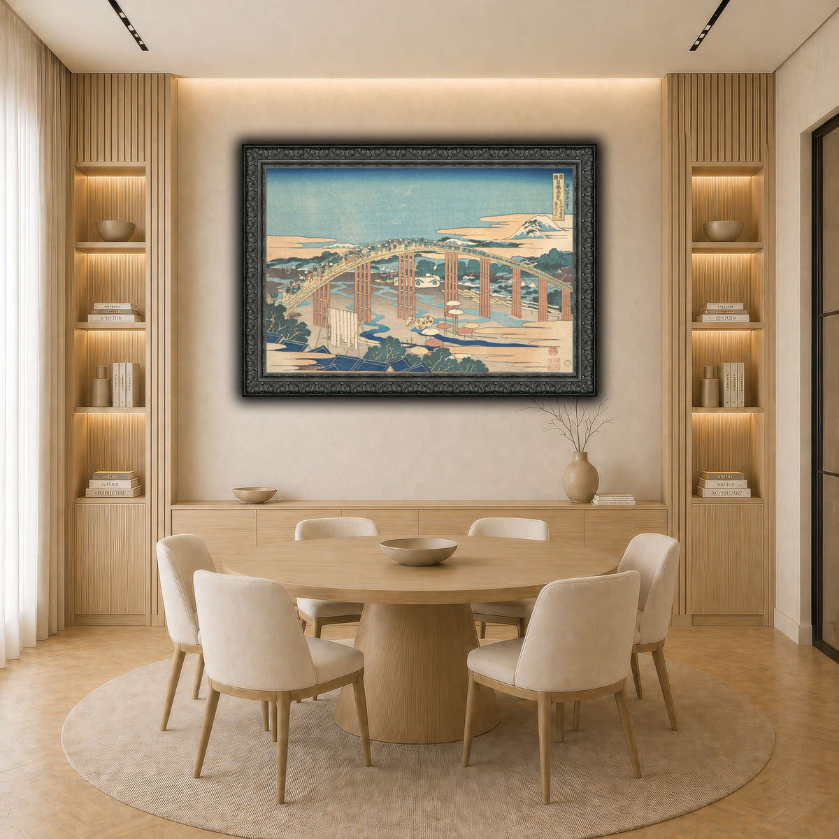 17_Katsushika Hokusai  light neutral-dining room
