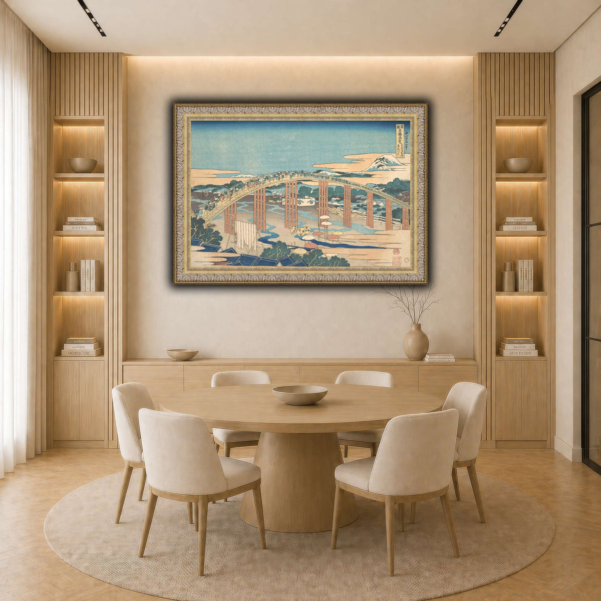 17_Katsushika Hokusai  light neutral-dining room