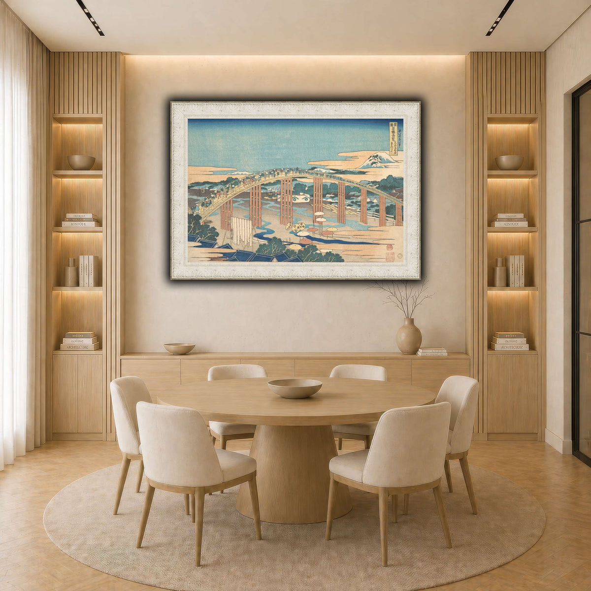 17_Katsushika Hokusai  light neutral-dining room