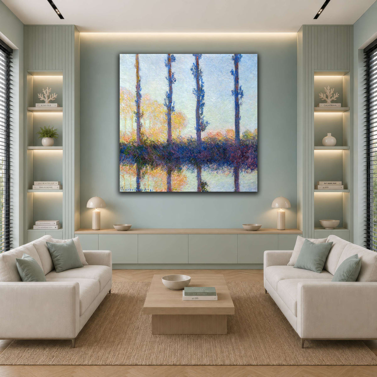 1891_Monet_The_four_trees_anagoria cool-living room