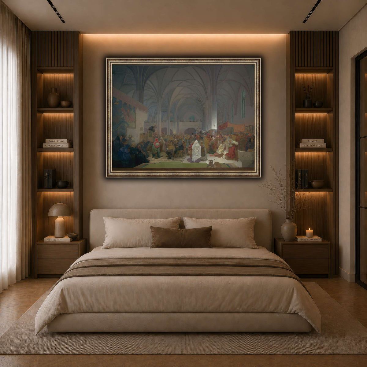 18_Alphonse_Mucha dark neutral-bedroom