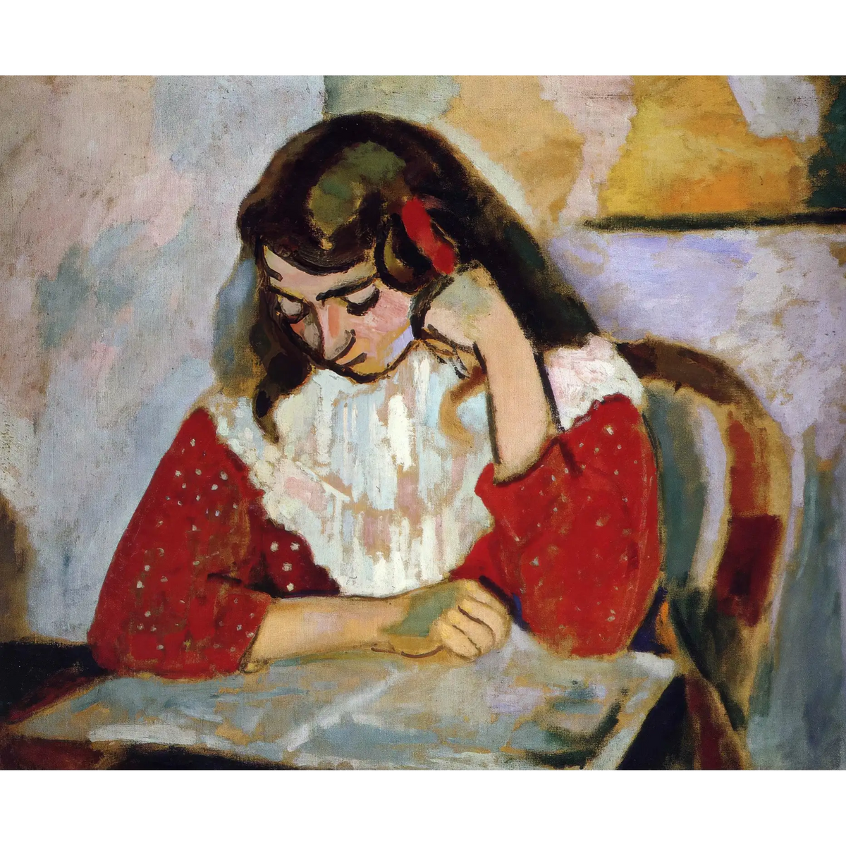 1906,_Portrait_de_Marguerite_(The_Reader)_Henri_Matisse