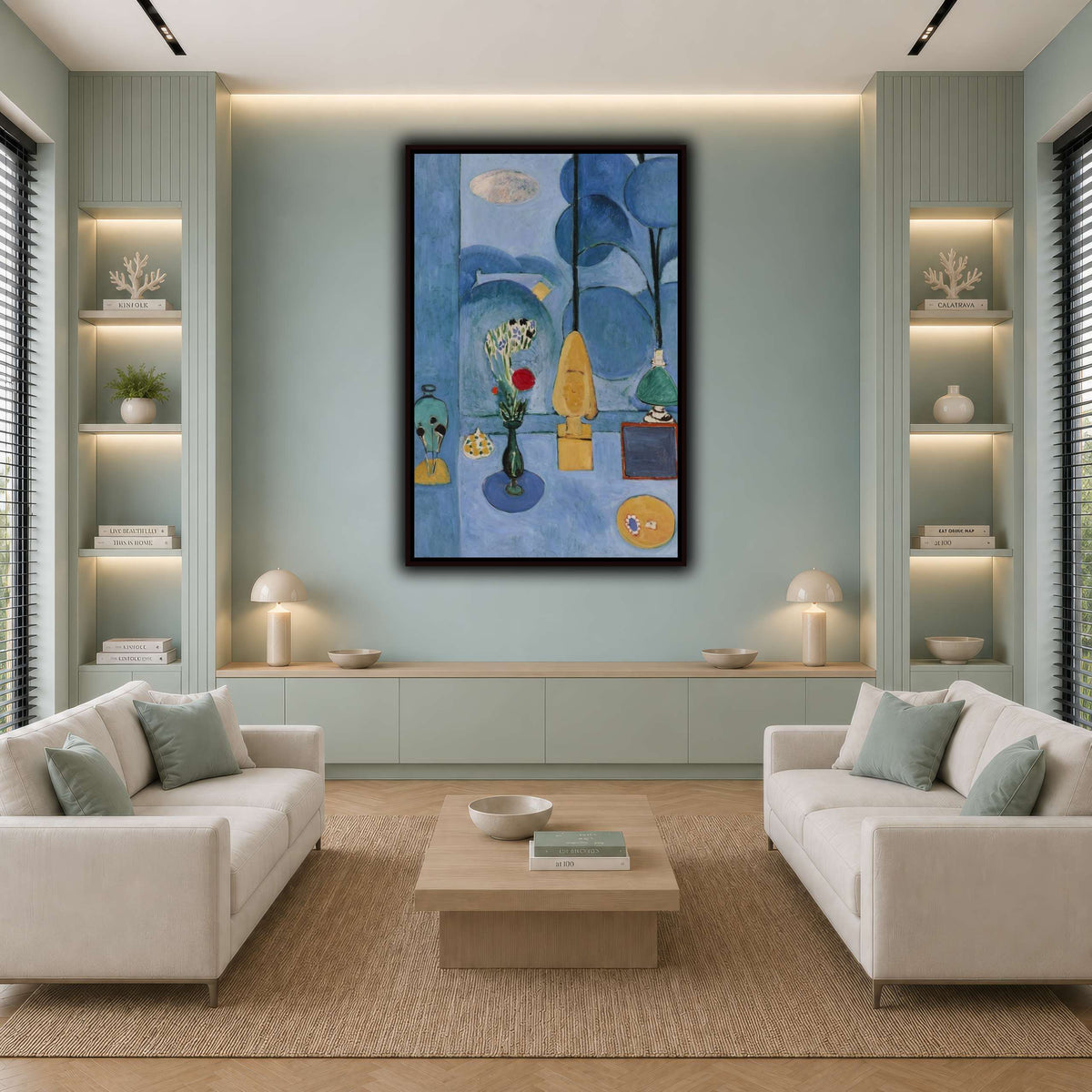 1913,_La_glace_sans_tain_Henri_Matisse cool-living room