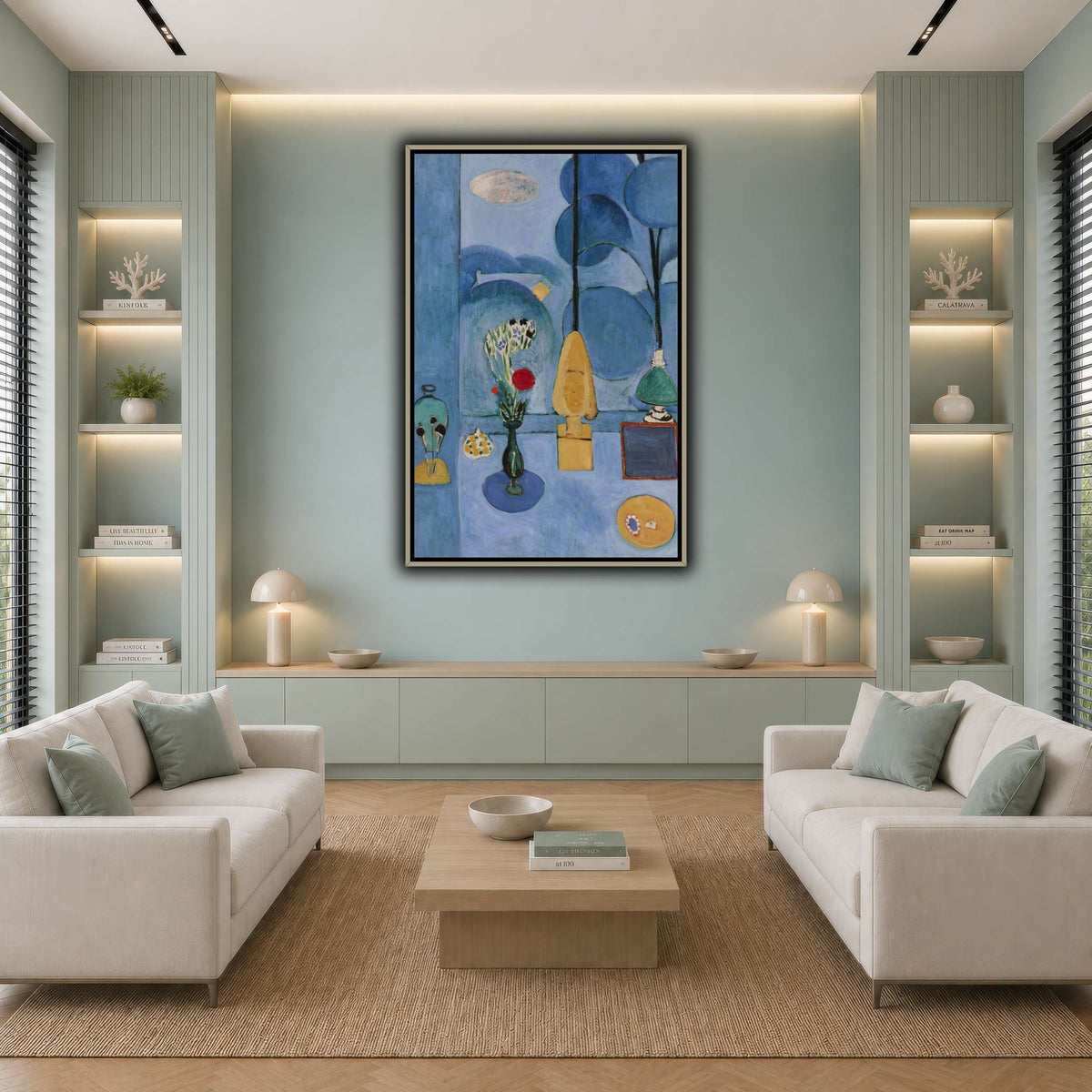 1913,_La_glace_sans_tain_Henri_Matisse cool-living room