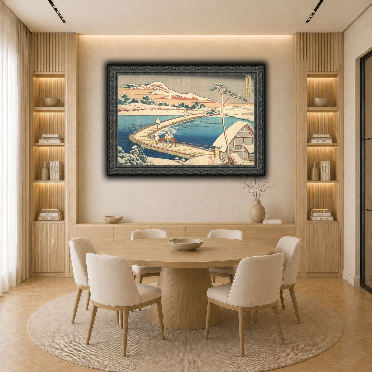 21_Katsushika Hokusai  light neutral-dining room