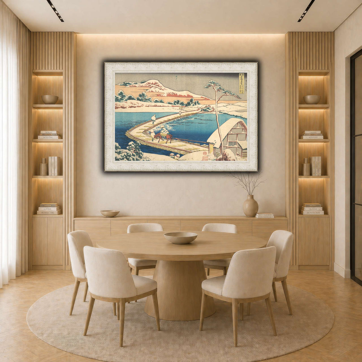 21_Katsushika Hokusai  light neutral-dining room