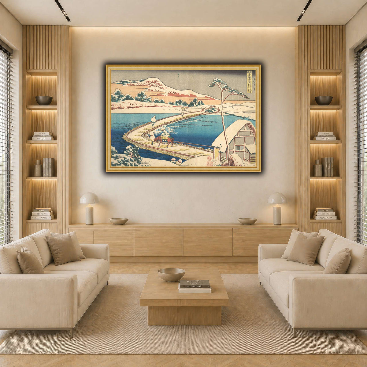21_Katsushika Hokusai  light neutral-living room