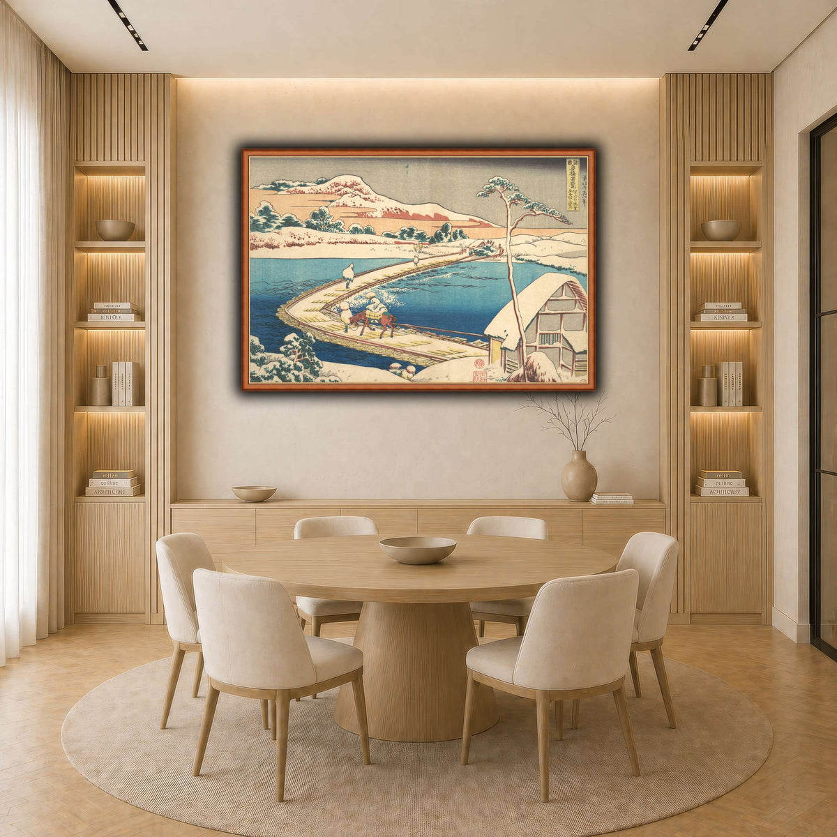 21_Katsushika Hokusai  light neutral-dining room