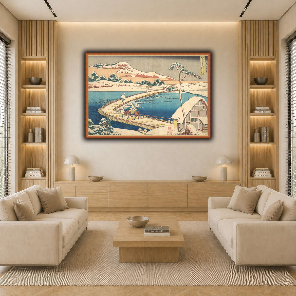 21_Katsushika Hokusai  light neutral-living room