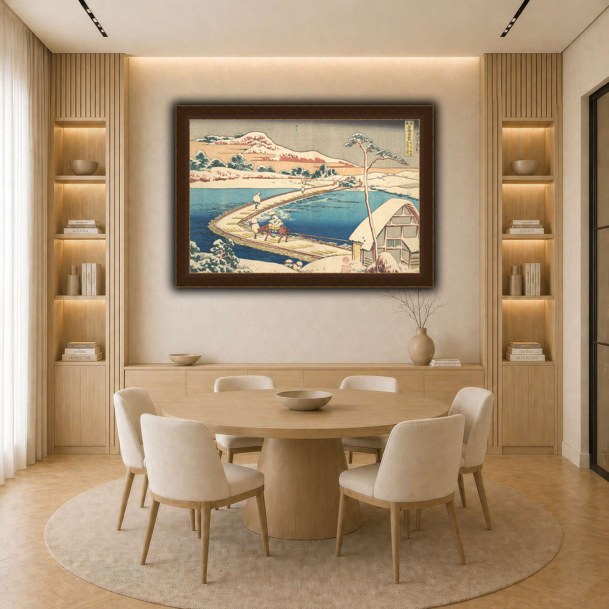 21_Katsushika Hokusai  light neutral-dining room