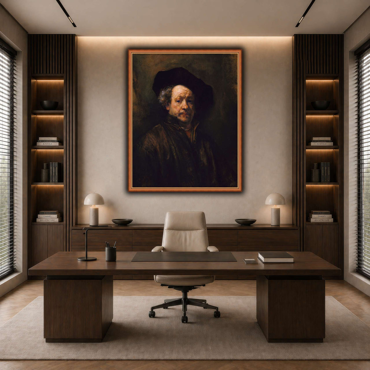 2_self_portrait_Rembrandt-van-Rijn dark neutral-office