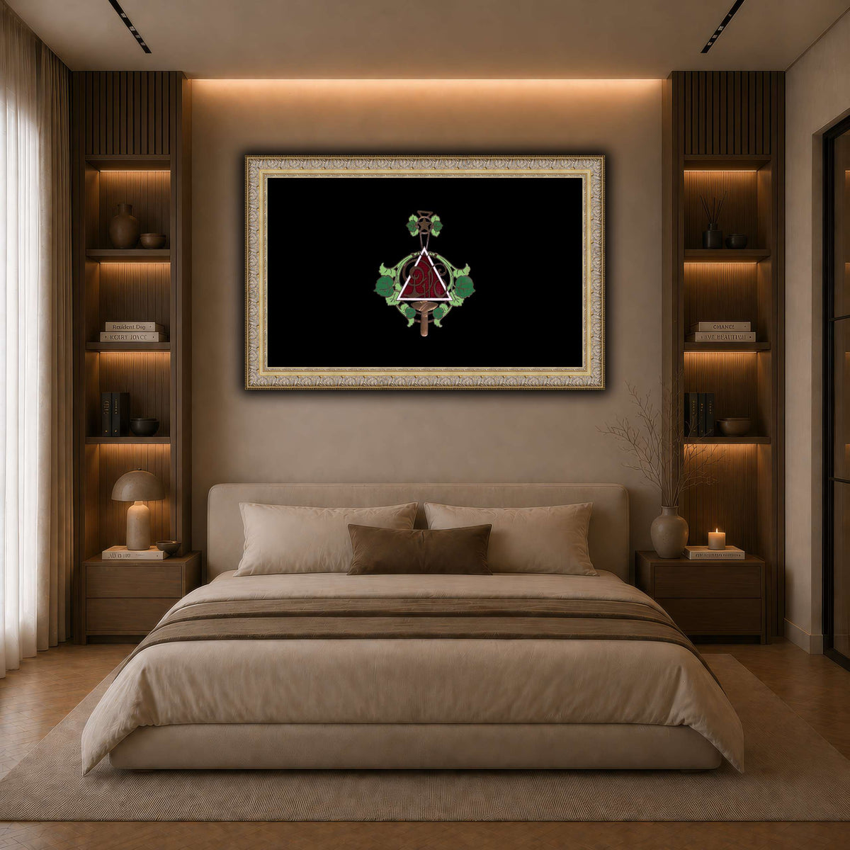 36_Alphonse_Mucha dark neutral-bedroom