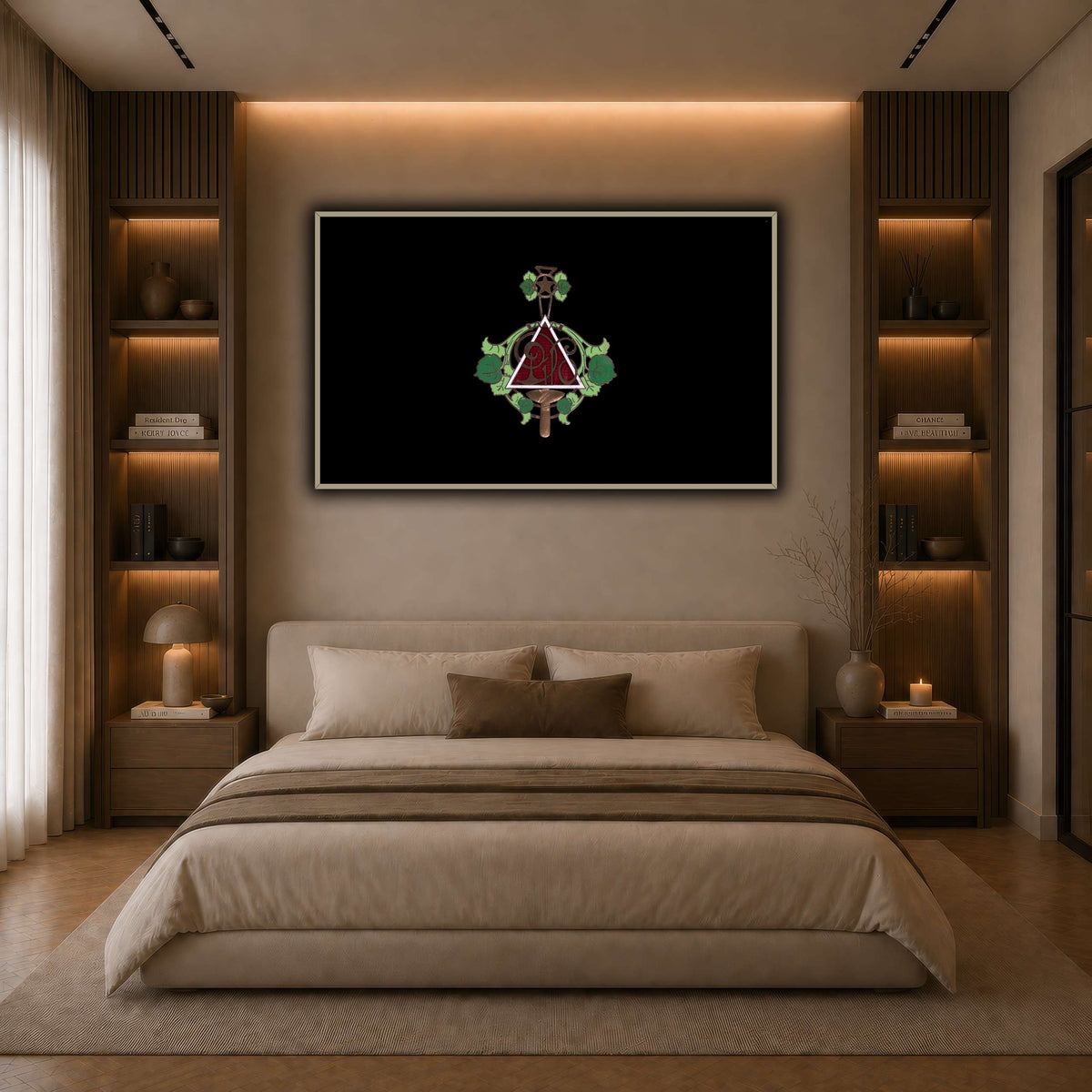 36_Alphonse_Mucha dark neutral-bedroom