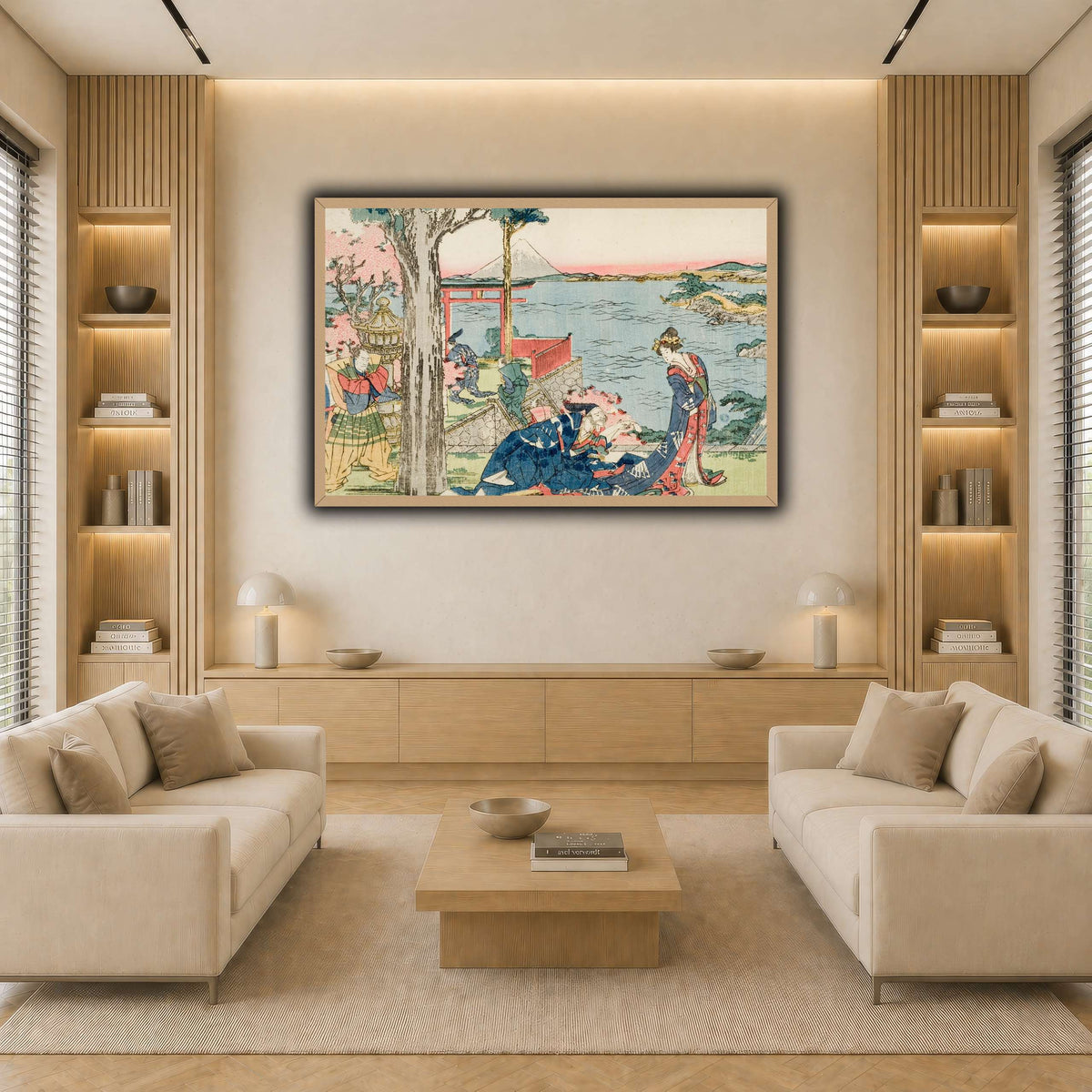 4_Katsushika Hokusai  light neutral-living room