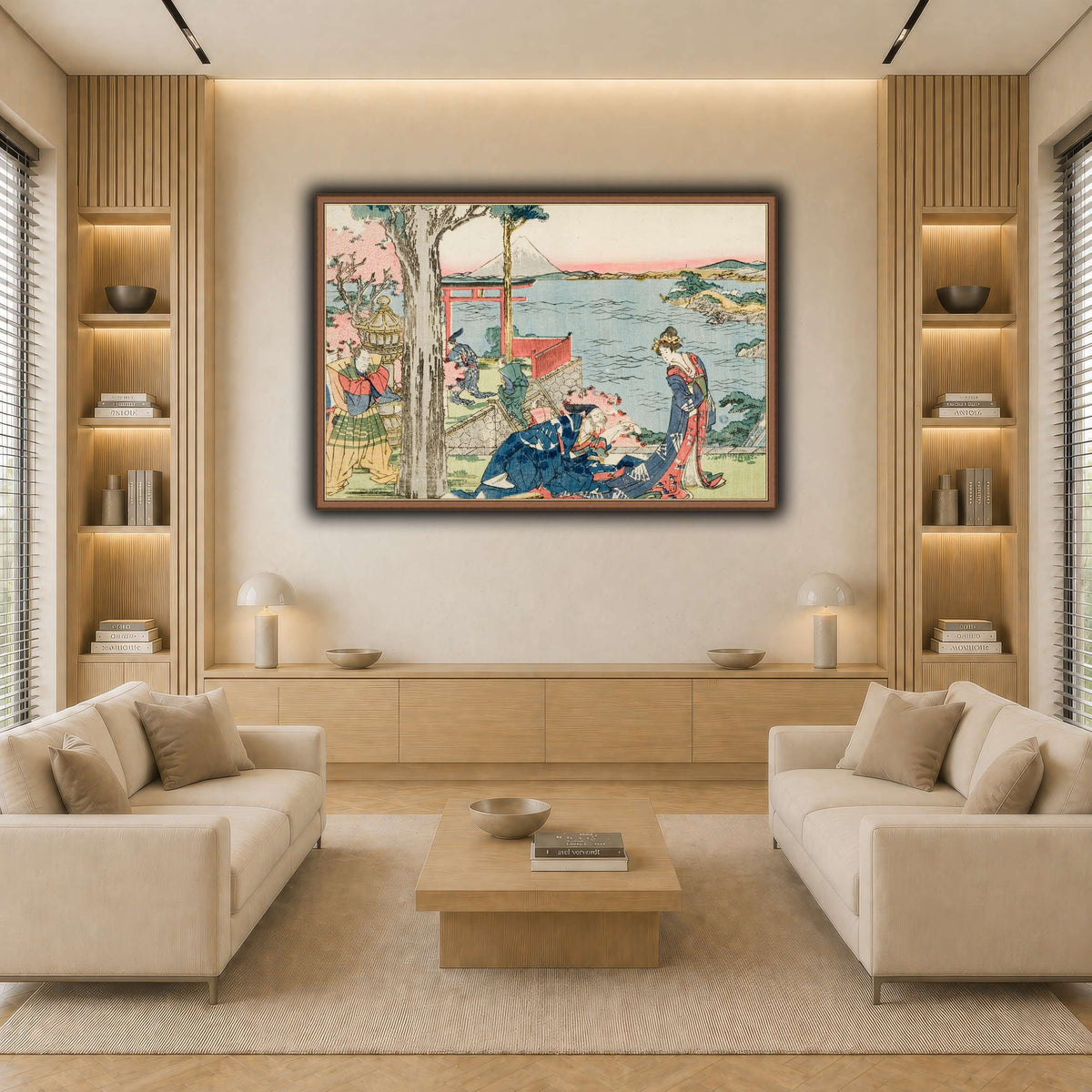 4_Katsushika Hokusai  light neutral-living room