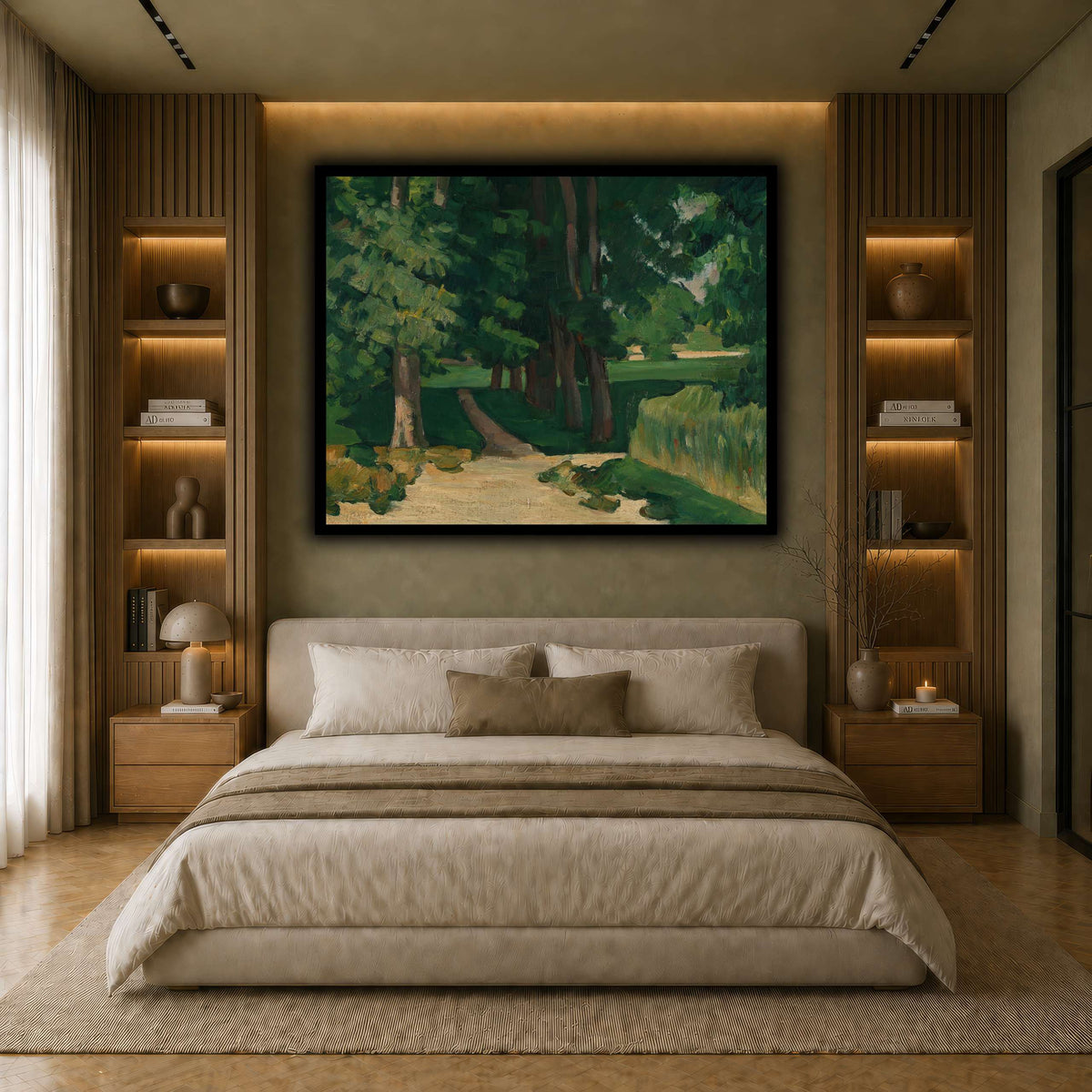 Allee_im_Jas_de_Bouffan_by_Paul_Cezanne earth-bedroom