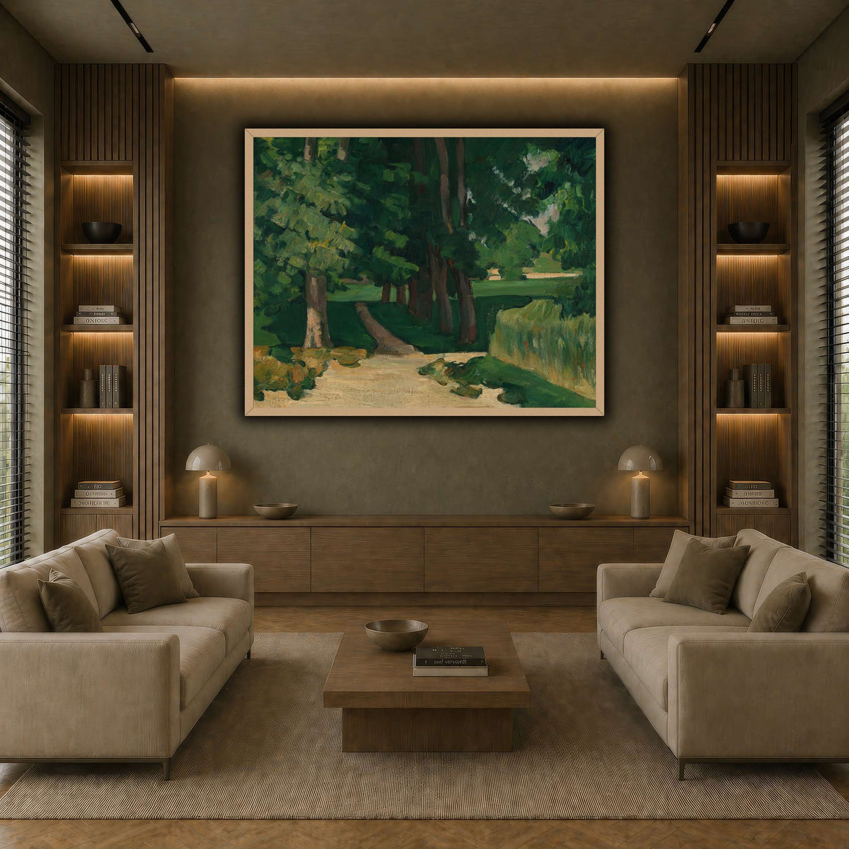 Allee_im_Jas_de_Bouffan_by_Paul_Cezanne earth-living room