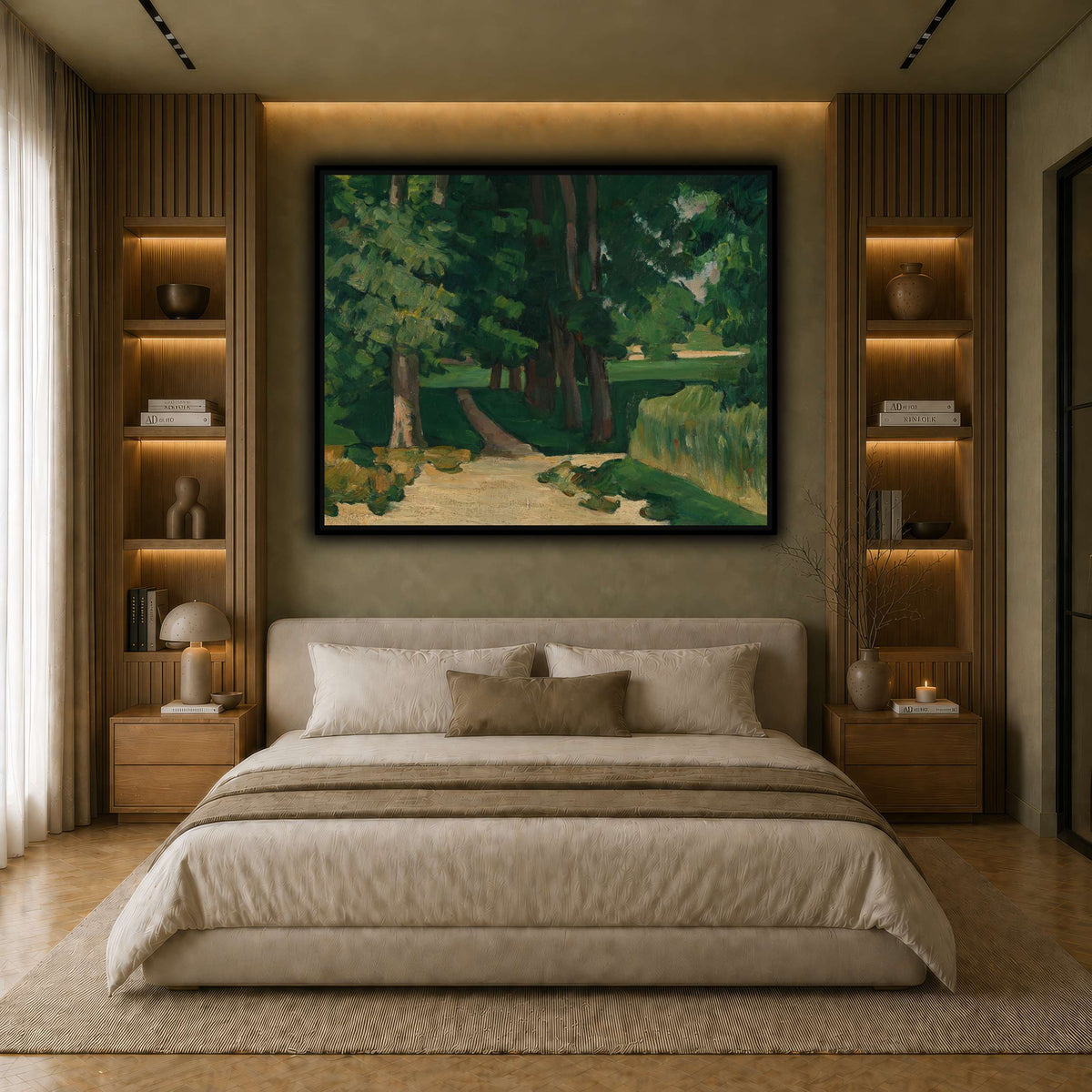 Allee_im_Jas_de_Bouffan_by_Paul_Cezanne earth-bedroom