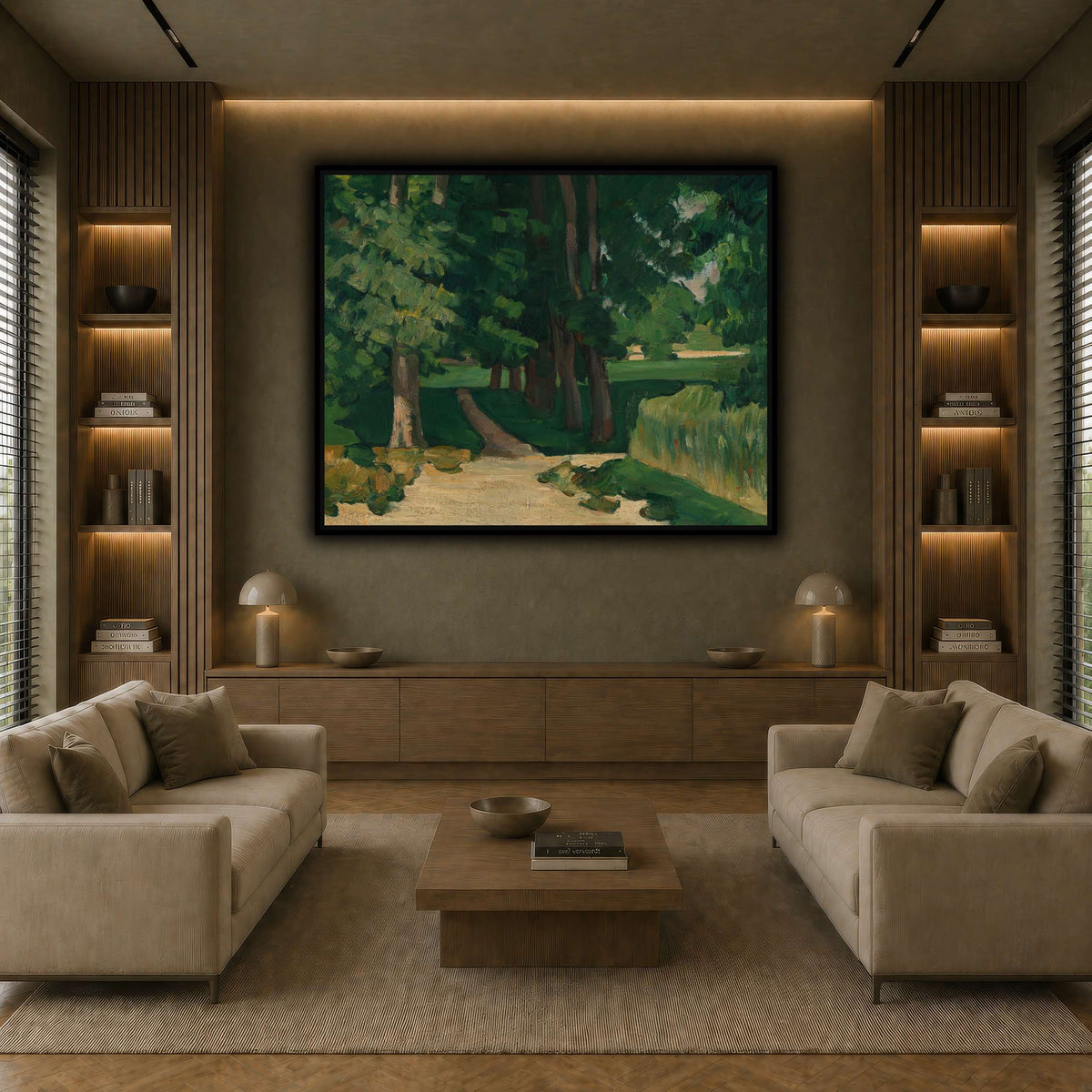 Allee_im_Jas_de_Bouffan_by_Paul_Cezanne earth-living room