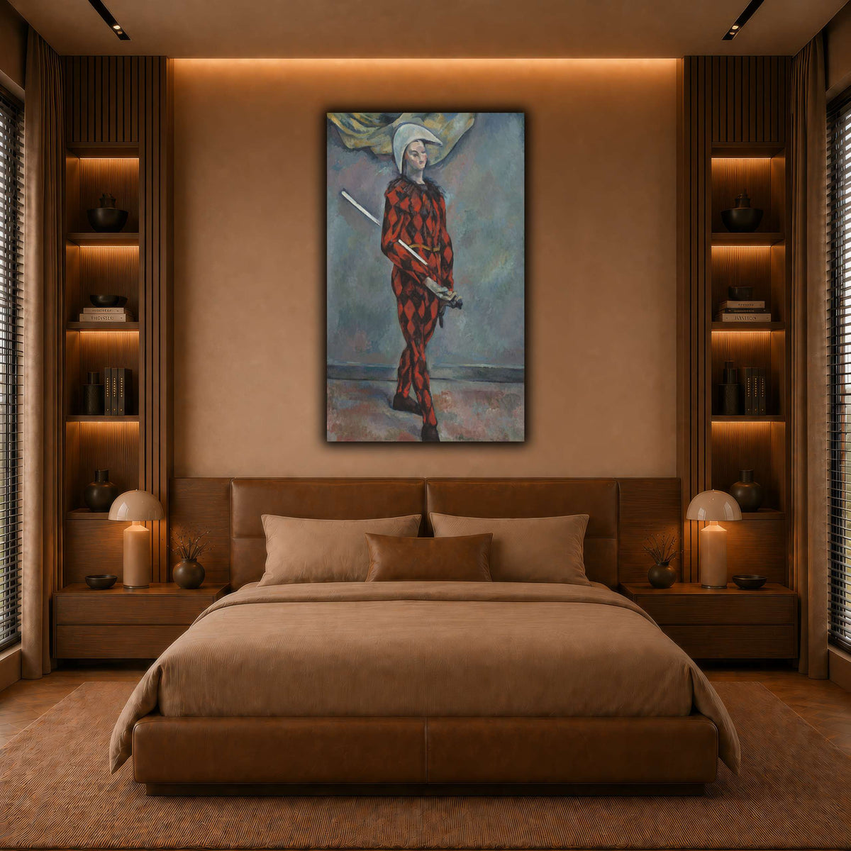 Arlequin_by_Paul_Cezanne warm-bedroom