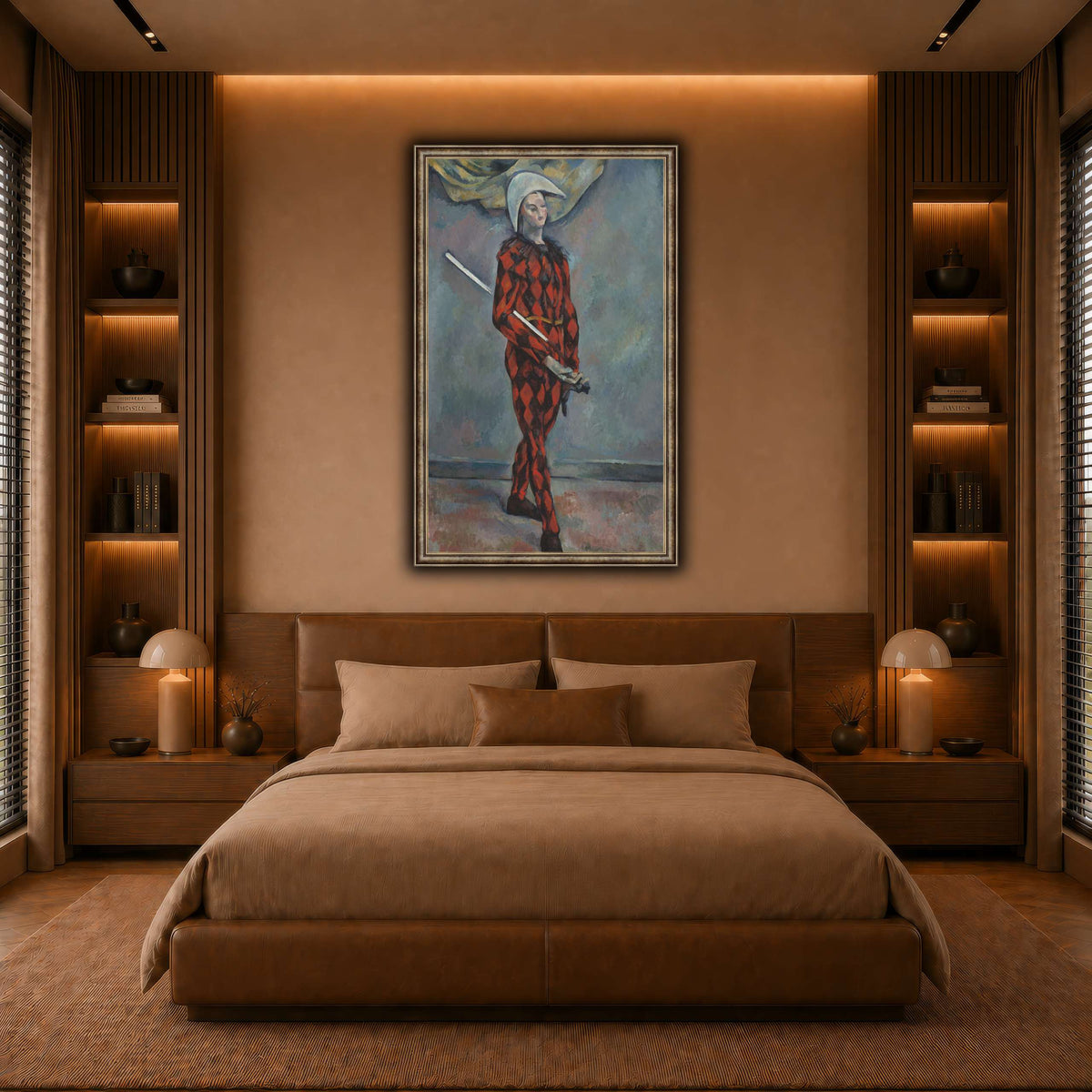 Arlequin_by_Paul_Cezanne warm-bedroom