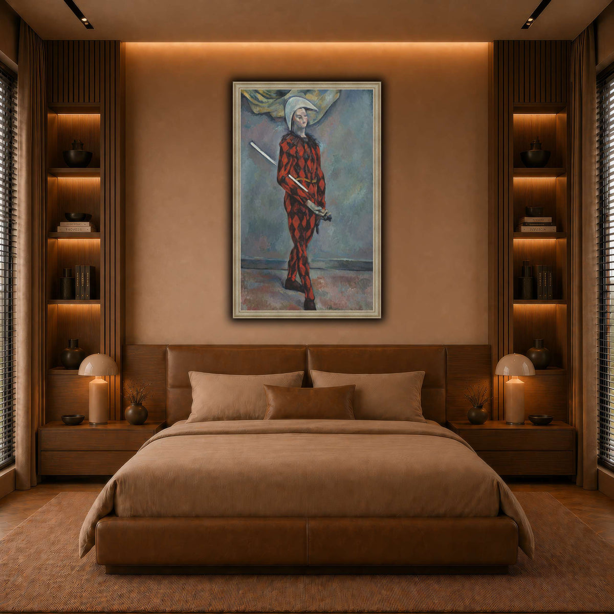 Arlequin_by_Paul_Cezanne warm-bedroom